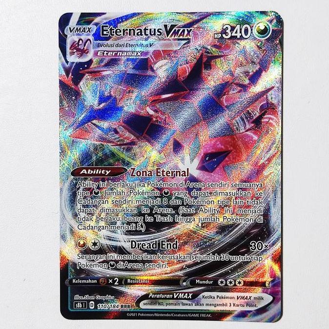 New Eternatus VMAX RRR 110/184 S8b - Kartu Pokemon Indonesia