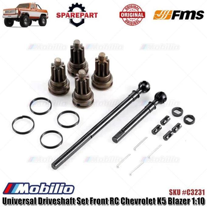 FMS Part #C3231 Front Universal Driveshaft Set RC FCX10 Chevrolet K5 Blazer Crawler Adventure
