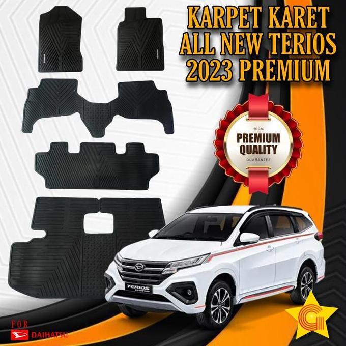 Karpet Mobil Berlogo Putih Daihatsu Terios 2019-2023 Premium Full Set