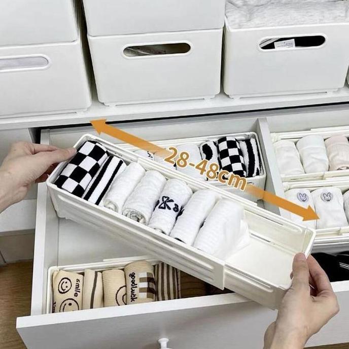 Sekat Laci Pembatas Penyimpanan Rak Lemari Pakaian Organizer Rak Lemari Pakaian Organizer Lemari Fle
