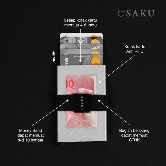 Dompet Minimalis Saku Dompet Kartu Pria Wanita Smart Card Holder Wallet Rfid
