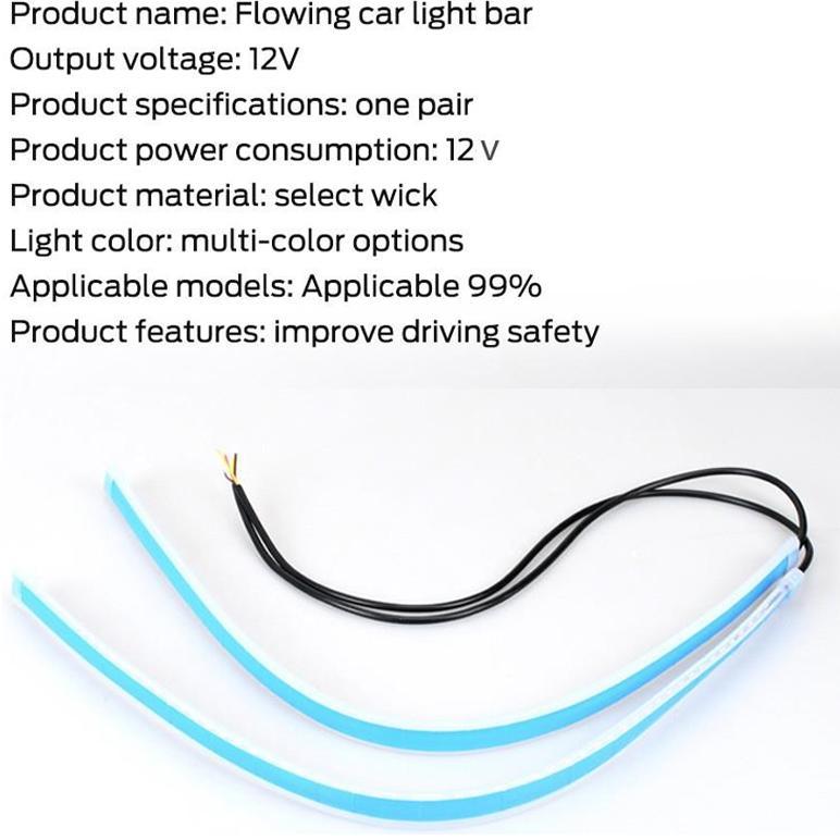 VELINACOLLECT 2PCS LAMPU ALIS LAMPU ALIS RUNNING 2 MODE LAMPU ALIS RUNNING 30CM LED LAMPU ALIS MOTOR