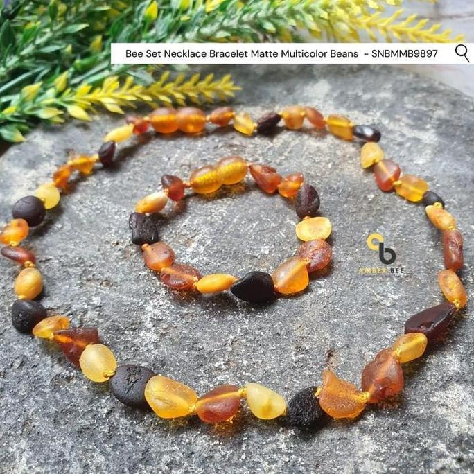 Set Kalung Amber Bayi & Anak Tumbuh Gigi Amber Baltic Premium Multicol