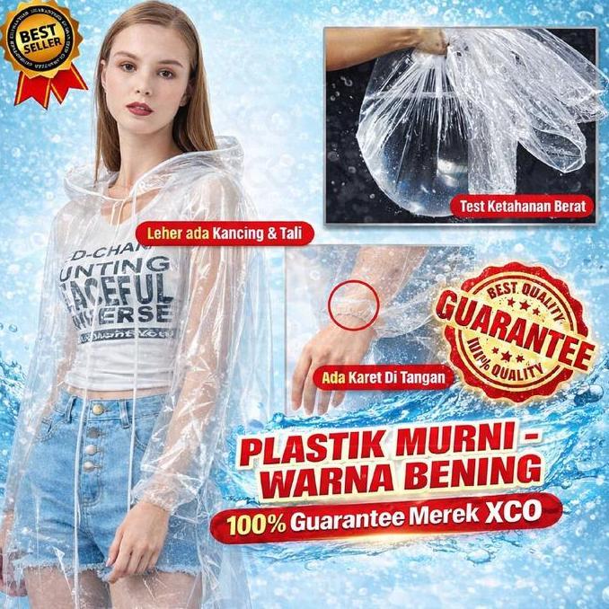 NEW JAS HUJAN PLASTIK XCO - LUSINAN - JAS HUJAN PLASTIK XCO BENING - JAS HUJAN PLASTIK TRANSPARAN OR