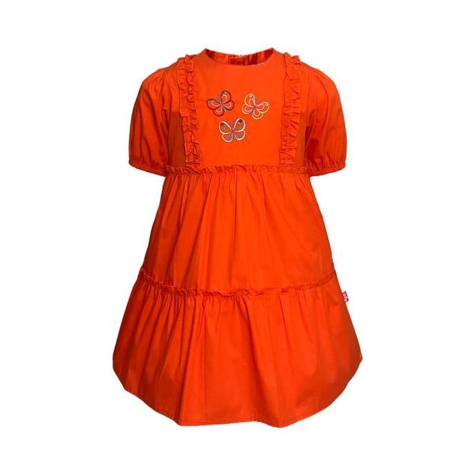 PROMO - Pingu Dress Anak Perempuan Polos Pendek Orange 90500328