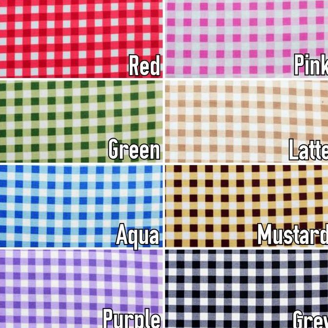 Kain Kanvas Katun Motif Kotak-Kotak - Logan (Bantal Sofa, Kursi, Jok)