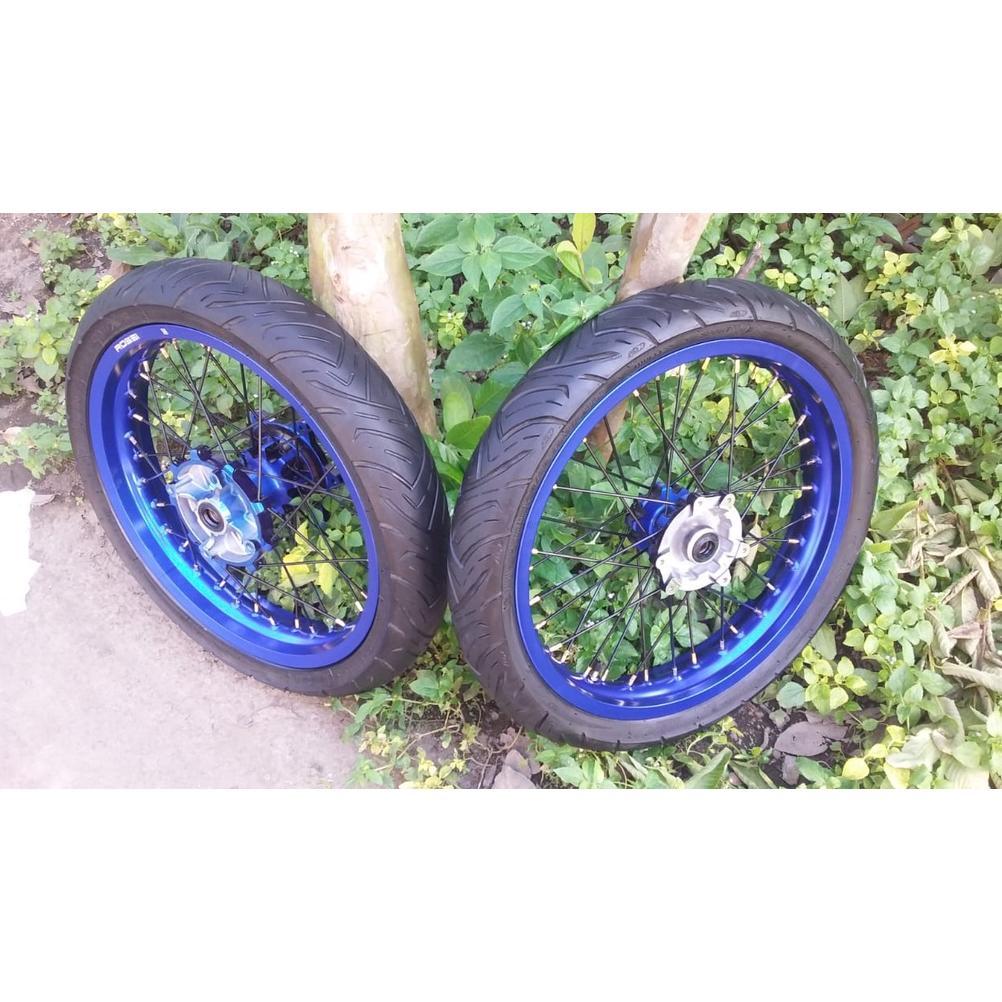 VELG SET BAN SET SUPERMOTO CRF150L VELG SET 215 250 MURAH