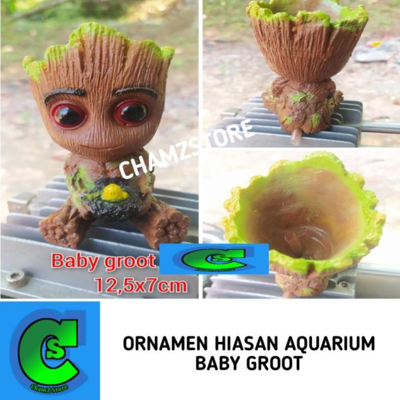 ornamen baby groot hiasan aquarium aquascape / ornamen baby groot / ornamen aquarium