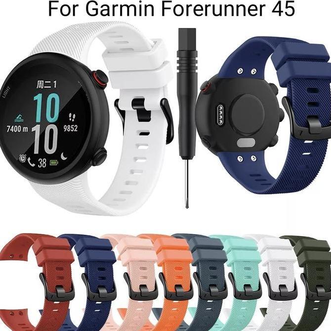 NEW STRAP WATCH TALI JAM KARET RUBBER EASY QUICK FIT GARMIN FORERUNNER 45 ORI