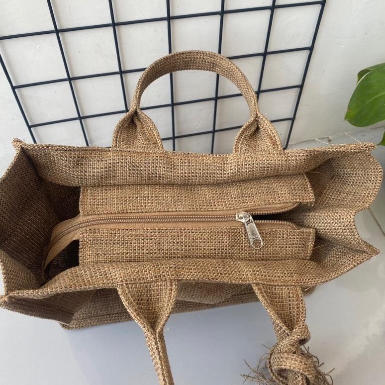 Berkualitas Tas Goni Tote Bag Karung Goni Hand Bag Tas Souvenir Hampers Wanita