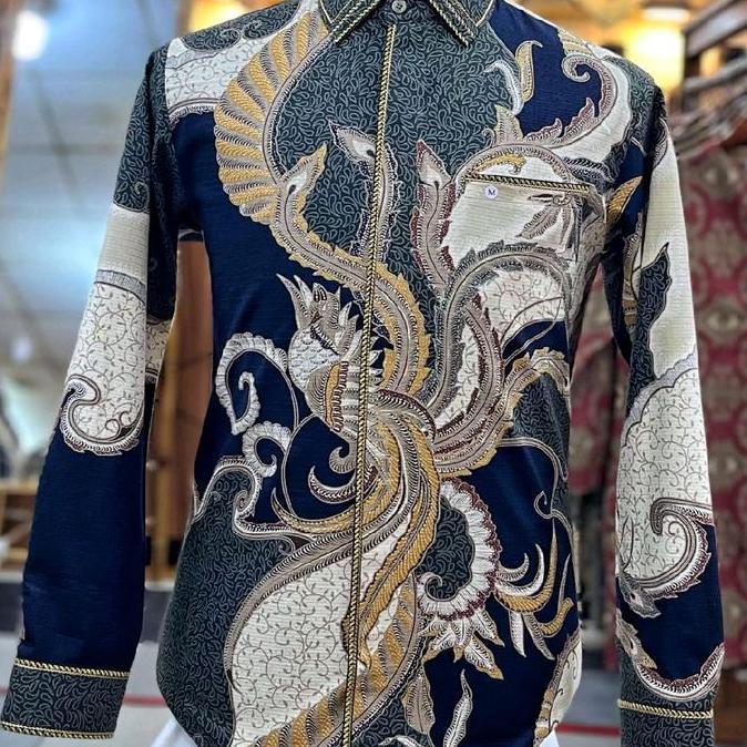 NEW KEMEJA BATIK PRIA LENGAN PANJANG MOTIF TULIS ATBM SUTRA PESTA KANTOR ORI