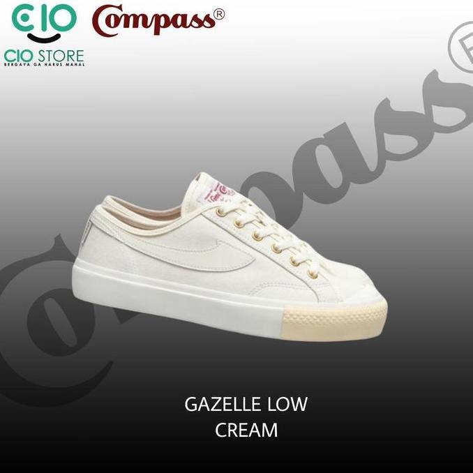 SEPATU COMPASS GAZELLE LOW CREAM