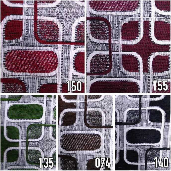 Bahan Kain Chenille Meubel Sofa / Kursi / Jok Motif Kotak - Donatello
