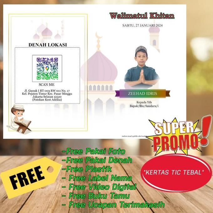 Ready undangan khitanan, undangan khitan islamic bagus