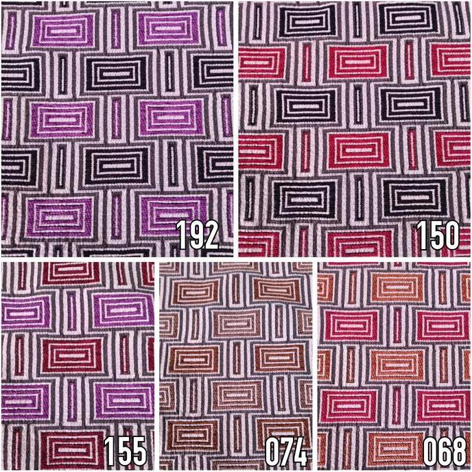 Kain Chenille Meubel Sofa / Kursi Motif Kotak-Kotak - Fusion