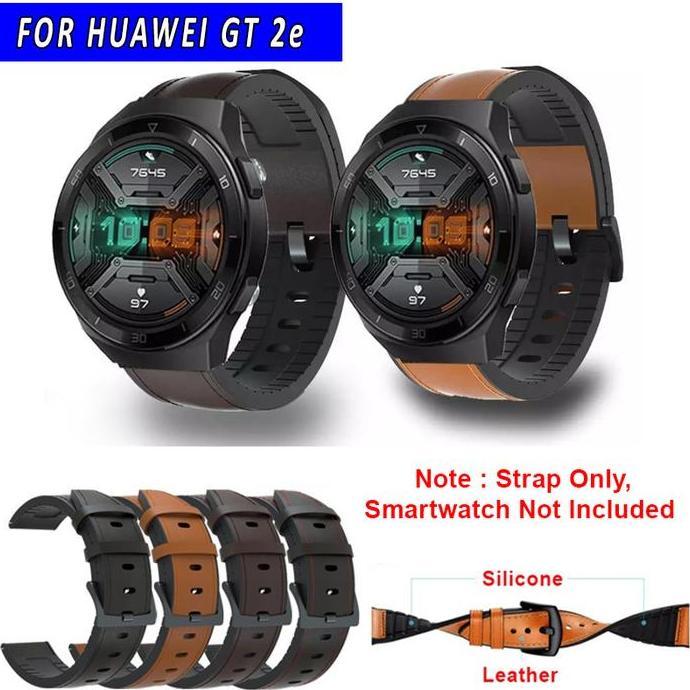 STRAP WATCH TALI JAM LEATHER RUBBER KULIT HUAWEI GT2E / GT 2E 46MM
