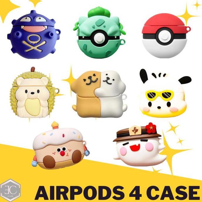 NEW CASE AIRPODS 4 CASING TWS APPLE AIRPODS PRO 4 MODEL KARTUN LUCU ORI