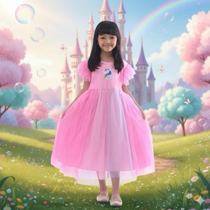 baju pesta anak pelangi,gaun pesta anak pelangi, dress anak pelangi Fashion hello baju manten anak p