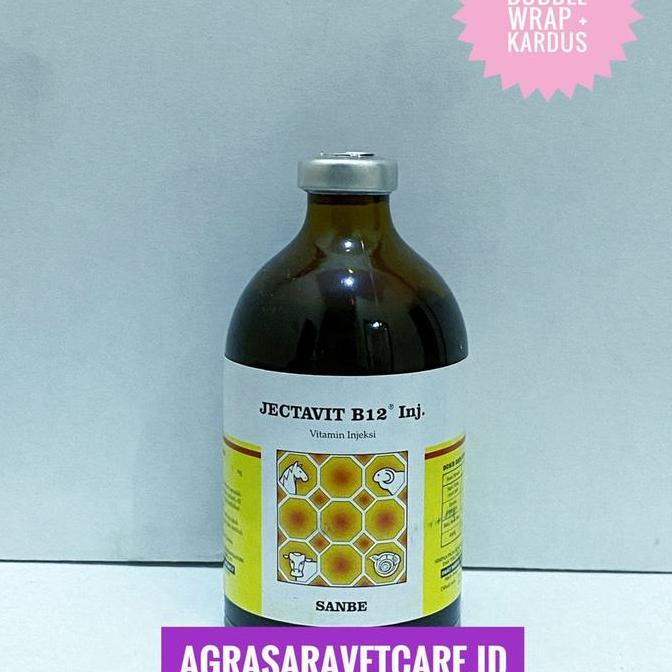 JECTAVIT B12 100 ml - Vitamin B12 Sapi Domba Kambing Kuda Babi Kucing