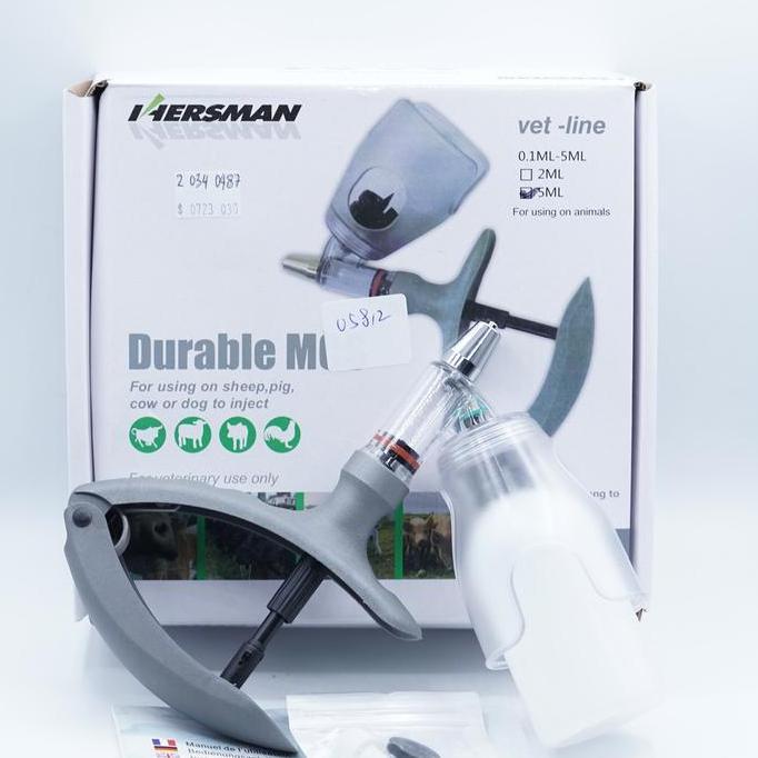 HOJI Syringe 5ml Alat Suntikan Hewan Injeksi Otomatis Vaksin Peternakan Sapi Babi Kambing Animal Pou