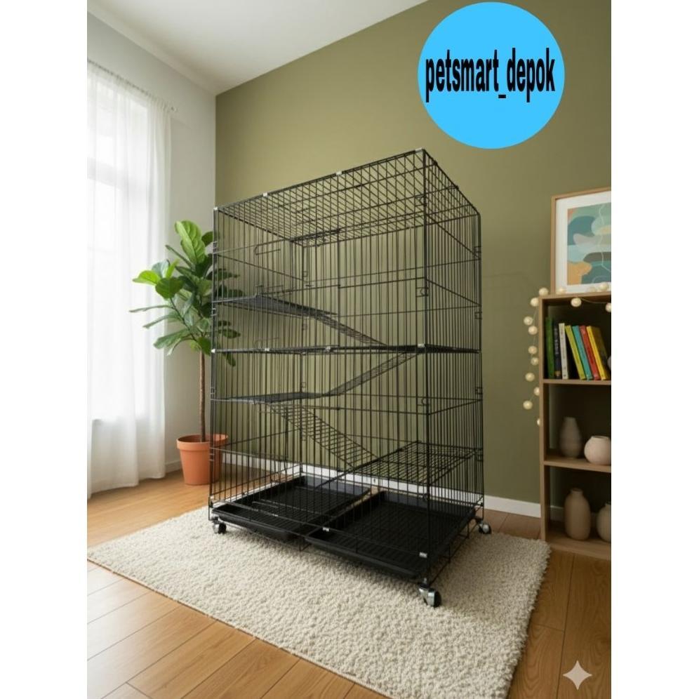 KANDANG KUCING JUMBO 130x90x60 4 tingkat ( XXXL )