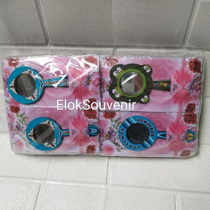 Ready 50 Pcs Souvenir Pernikahan Kaca Gagang Karakter Kemas Alas Shaby lucu dan unik