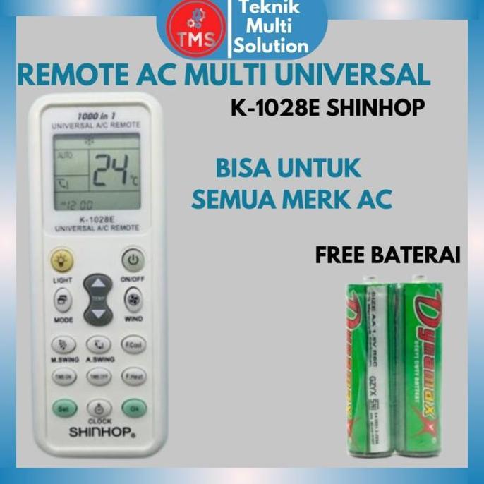 TERLARIS REMOTE REMOT AC/KIPAS ANGIN AIR CONDITIONER AC MULTI UNIVERSAL ORINAL SHINHOP K-1028E