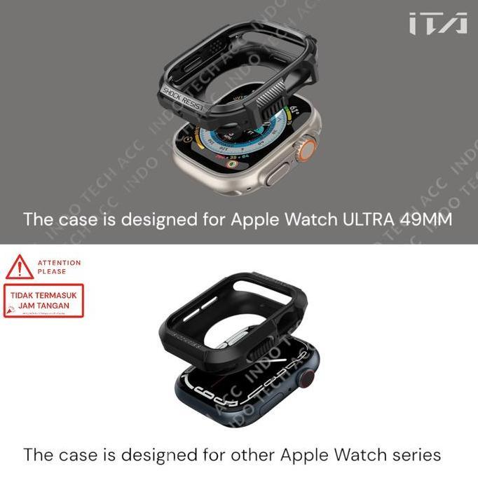 Case Strap for Apple Watch Series Series Ultra 3/2/1 Case Rugged Armor with Strap Orbit Splash - Uku