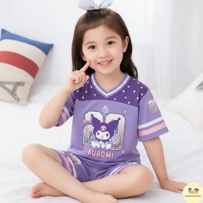 Baju Tidur / Jersey / Casual Anak-anak Umur 3-10 Tahun (Kuromi)