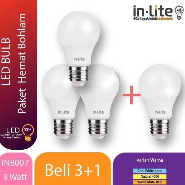 Lampu LED Paket 7 Watt 3+1 Inlite