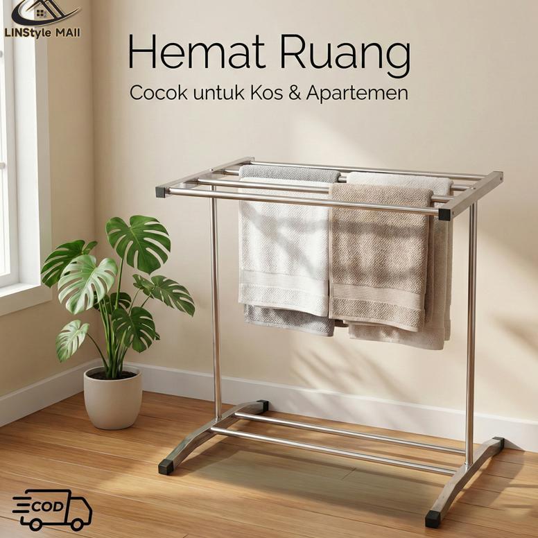 Jemuran Handuk Rak Handuk Kuat Kokoh Jemuran Handuk Stainless Jemuran Handuk Minimalis Rak Handuk