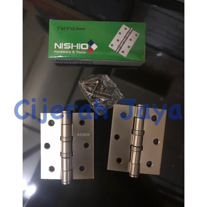 Engsel 3 Nishio Silver / Engsel Jendela