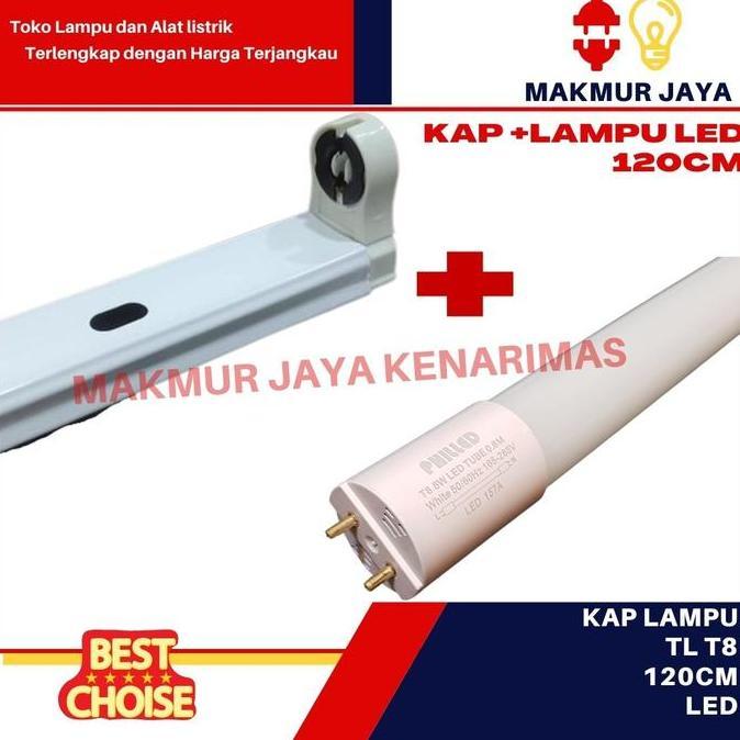 KAP LAMPU TL LED T8 120CM/ KAP HOUSING LAMPU TL T8 LED 120CM
