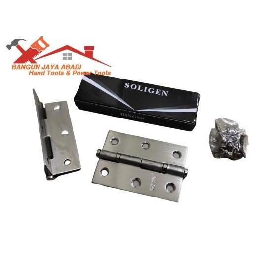 Engsel Lemari 2 inch Stainless Steel Soligen / Engsel Kecil