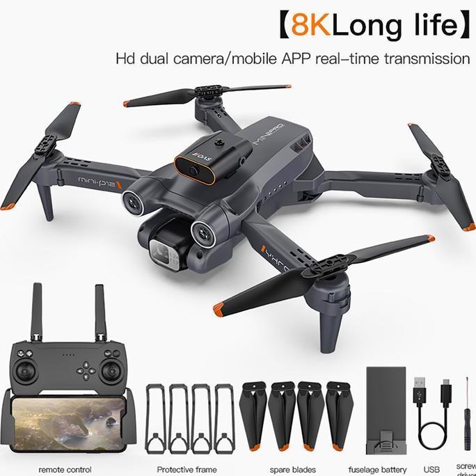 NARBU P12 PRO Drone Obstacle Avoidance + 4K HD Camera wide angle height keep RC drone Drone with Cam