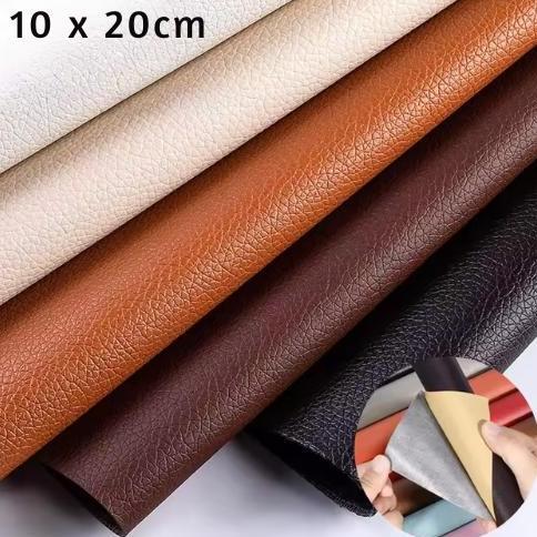 LEXSA1 Stiker Kulit Sintetis Tambal Sofa Jok Motor Robek Dengan Lem Perekat Waterproof 10x20cm