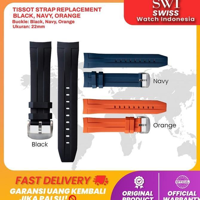 Rubber Strap Tali Jam Tangan Tissot Sea Star Seastar 1000 2000 Chrono