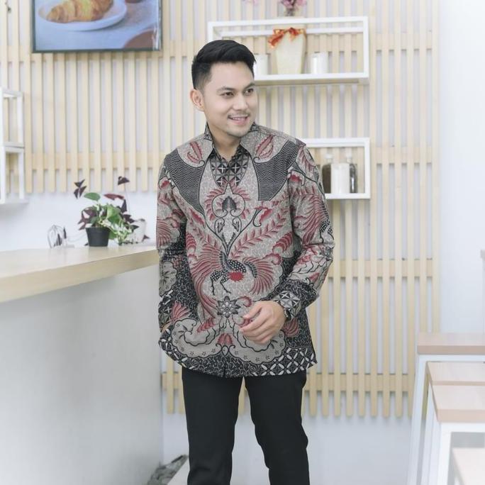 NEW KEMEJA BATIK PRIA LENGAN PANJANG DOBY LASEM MOTIF SUTRA ATBM KANTOR ORI