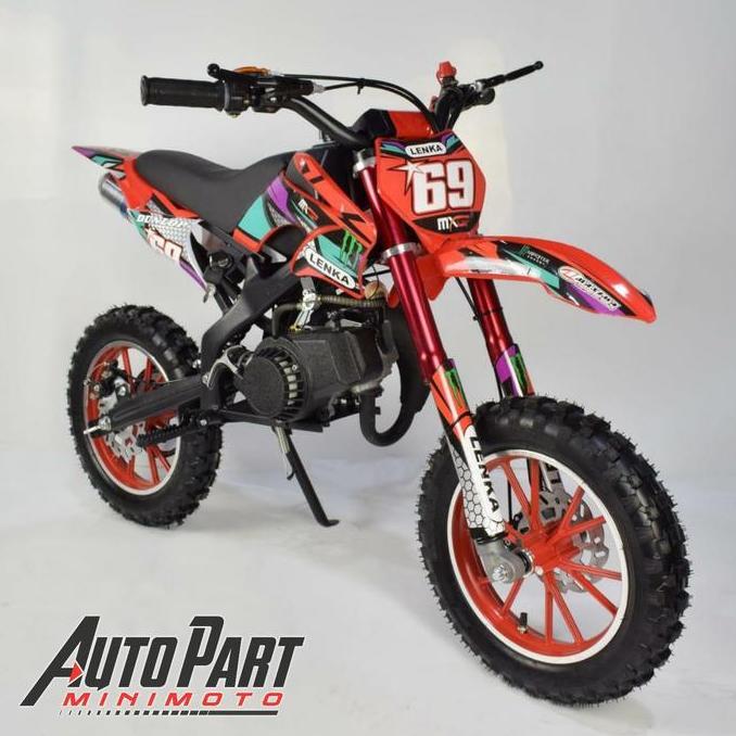 DENBERKAH99 - MOTOR MINI TRAIL LENKA MC69 TRAIL MINI 50CC 2T MESIN TARIK