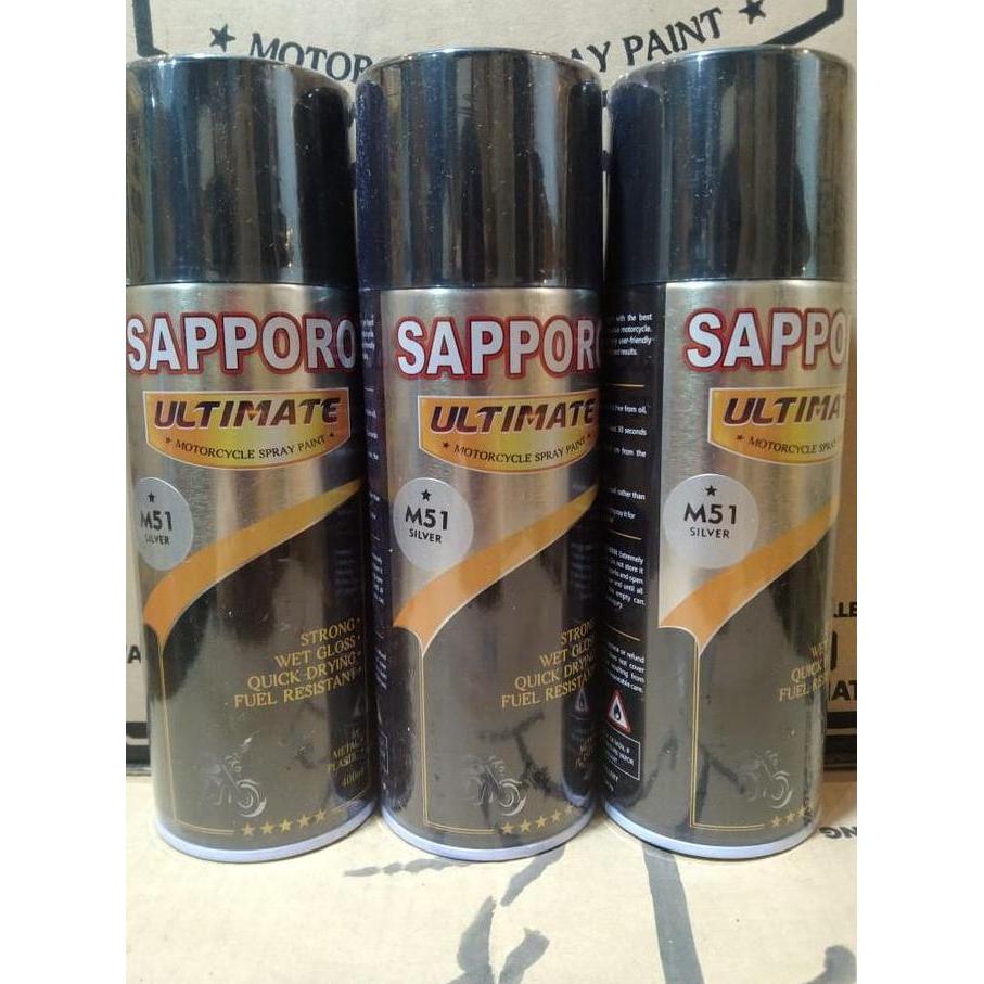 pilok pilox cat semprot sapporo ultimate saporo M51 silver semi doff