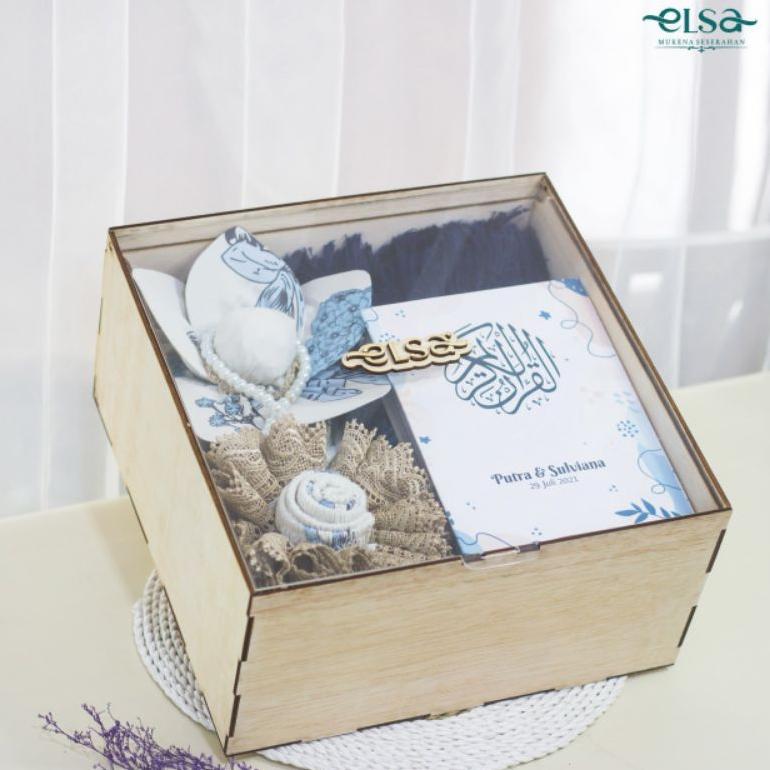ELSA - Paket Seserahan Mukena Mahar Alat Sholat Lengkap Hias Box Mika