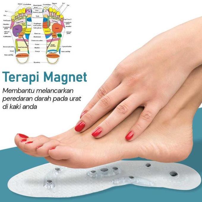 New Insole Sepatu Magnetic Silicone Gel Pad Terapi Kesehatan Sn18