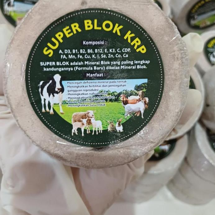 Mineral Blok 500 gram - Super Blok - Mineral Blok untuk Kambing Sapi ransum buat pakan Profat Susu j