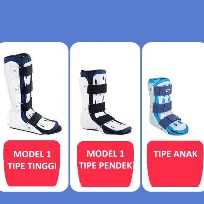 New AFO Sepatu Patah Tulang Kaki Anak Dewasa Size 24-45 Tinggi 23-40 cm Dengan Pelat Pelindung Penya