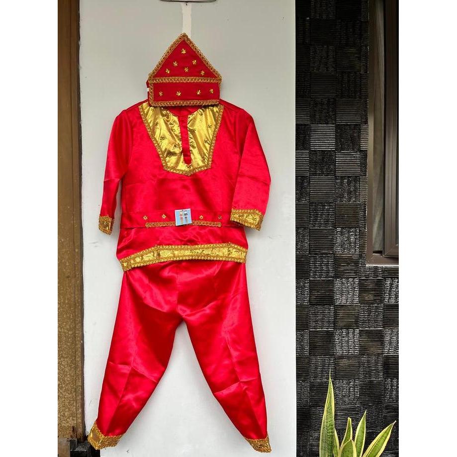 Pakaian Adat Padang Anak Laki Tk - Sd / Baju Adat Padang Anak Laki Setelan Satu Set / Busana Adat Pa