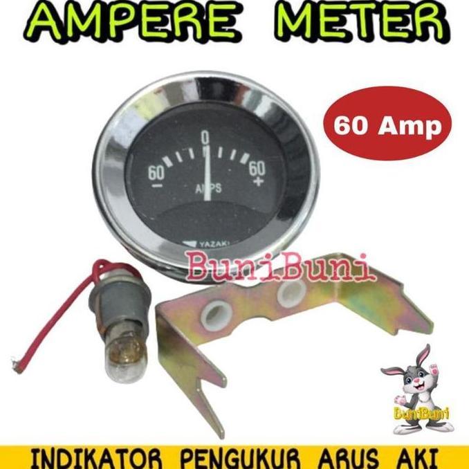 Ampere Meter DC / Amper Cas / Indikator Pengukur Arus Aki Mobil & Mesin Universal