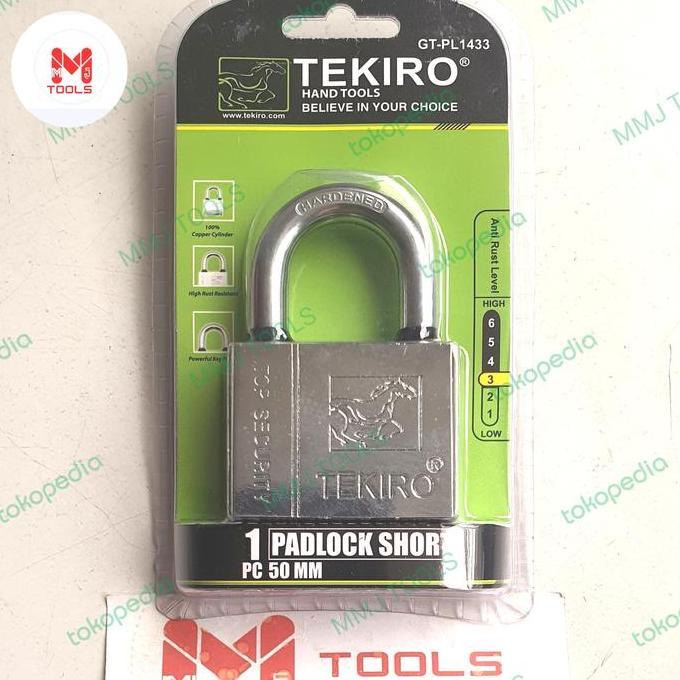 Ready Gembok TEKIRO 50mm Pendek - TEKIRO Gembok Stainless - Gembok Nekel