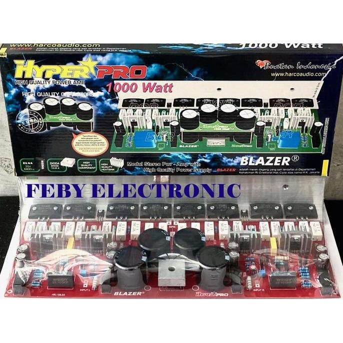 Promo Kit Amplifier Blazer Hyper Pro 1000W 2X500W Stereo Ampli Power Amplifi
