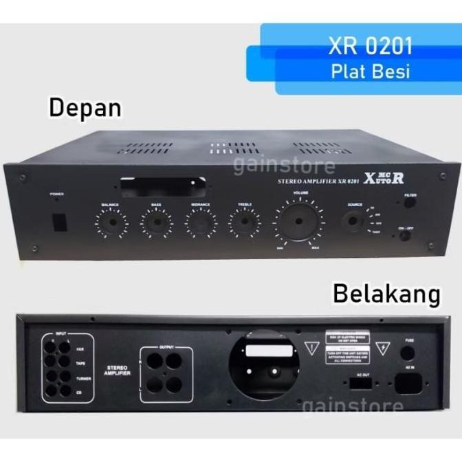 Best Seller Box Power Amplifier Xr 0201 + Usb / Bok Ampli Bahan Plat Tebal