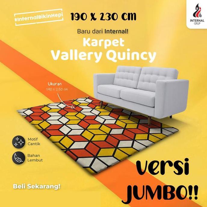 Promo Karmut Jumbo (Karpet Selimut) (190 X 230) Vallery Quincy Anti Slip Cod